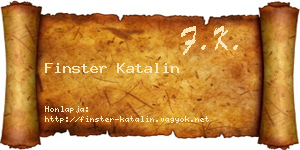 Finster Katalin névjegykártya