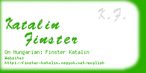 katalin finster business card